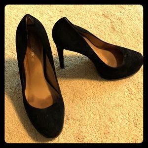 Pour La Victoire Black Suede Stilettos